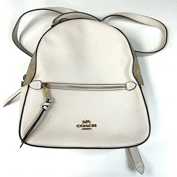 Coach Women’s Signature Jordin Backpack Canvas Ivory Beige 76622 #1930 - Picture 1 of 16